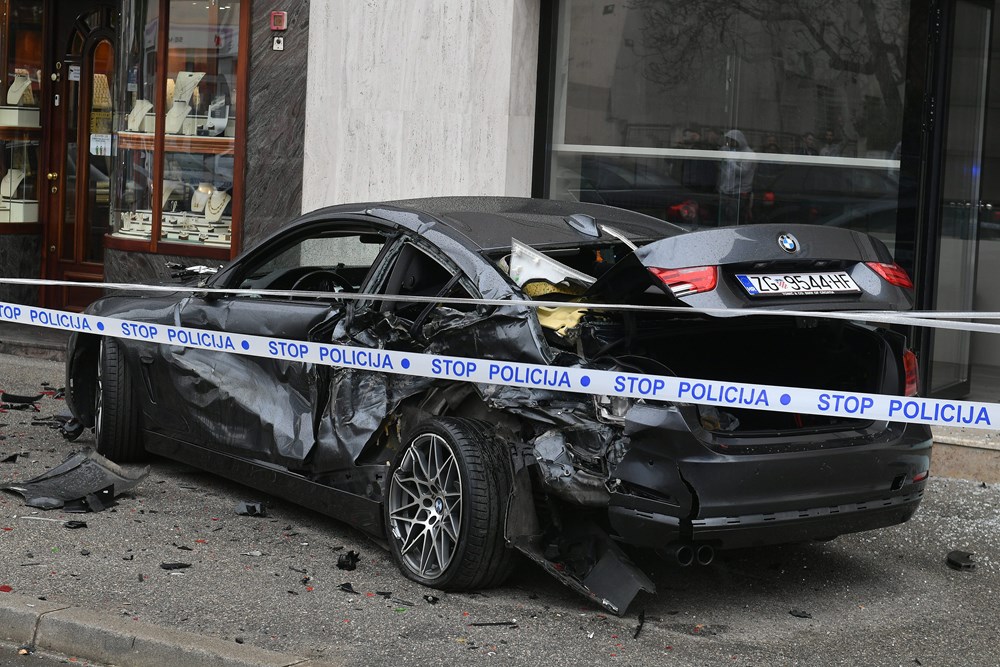 Višestruki sudar u zagrebačkoj Dubravi (Snimio Goran Mehkek/Cropix)